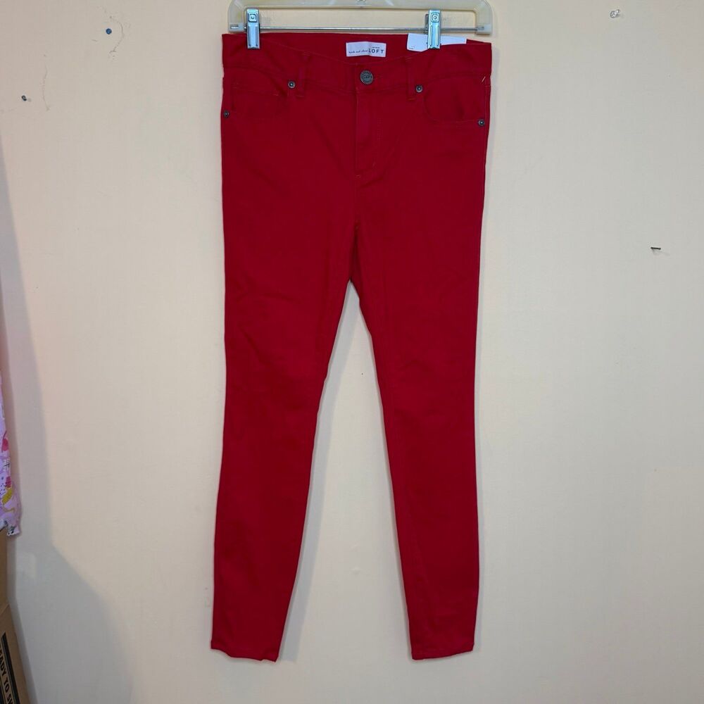 LOFT Red Skinny leggings Jeans Women's Size 27 / 4 Petite